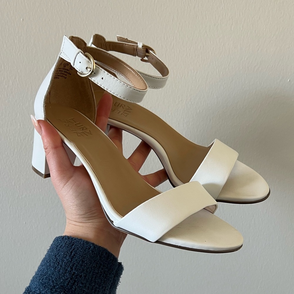 White Naturalizer Heels